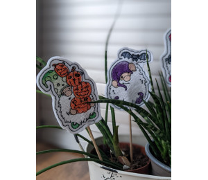 Stickserie ITH - Halloween Gnomes Stecker